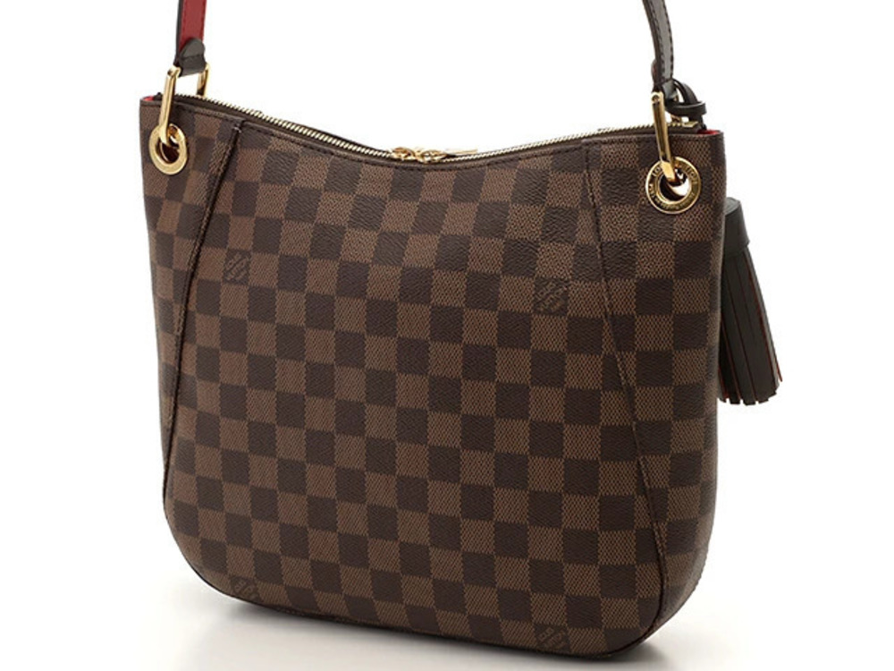 Louis Vuitton Shoulder Bank Ebene Bag South Brown Damier Brown